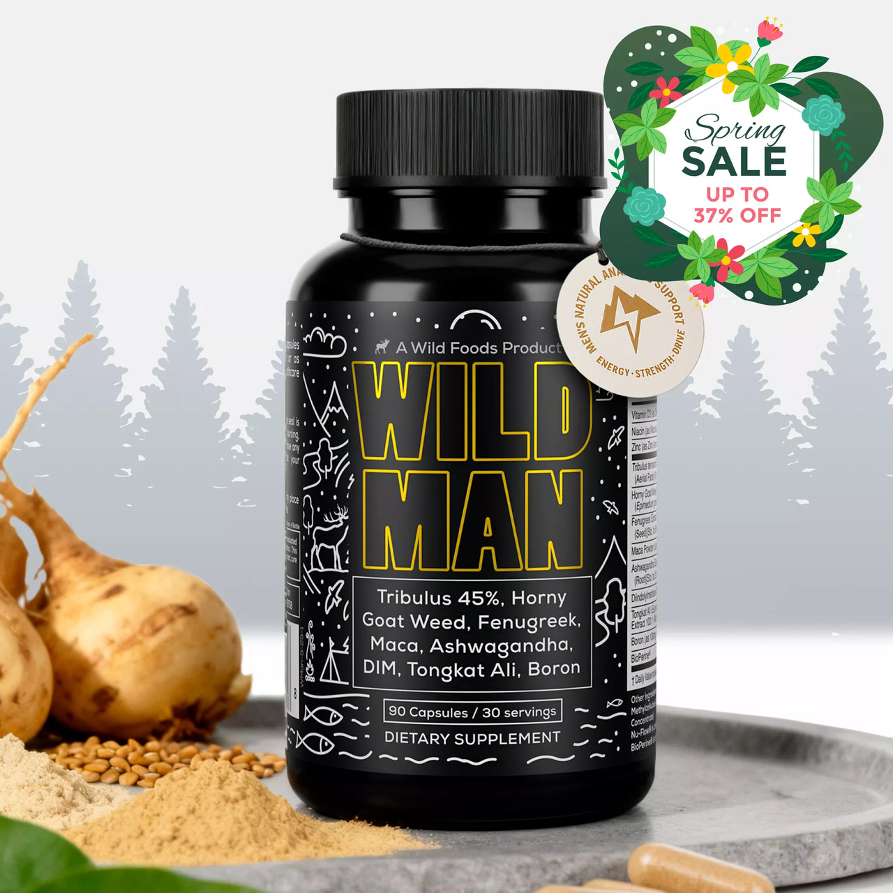 Wild Man Herbal Stack – Male Hormone Balance & Performance