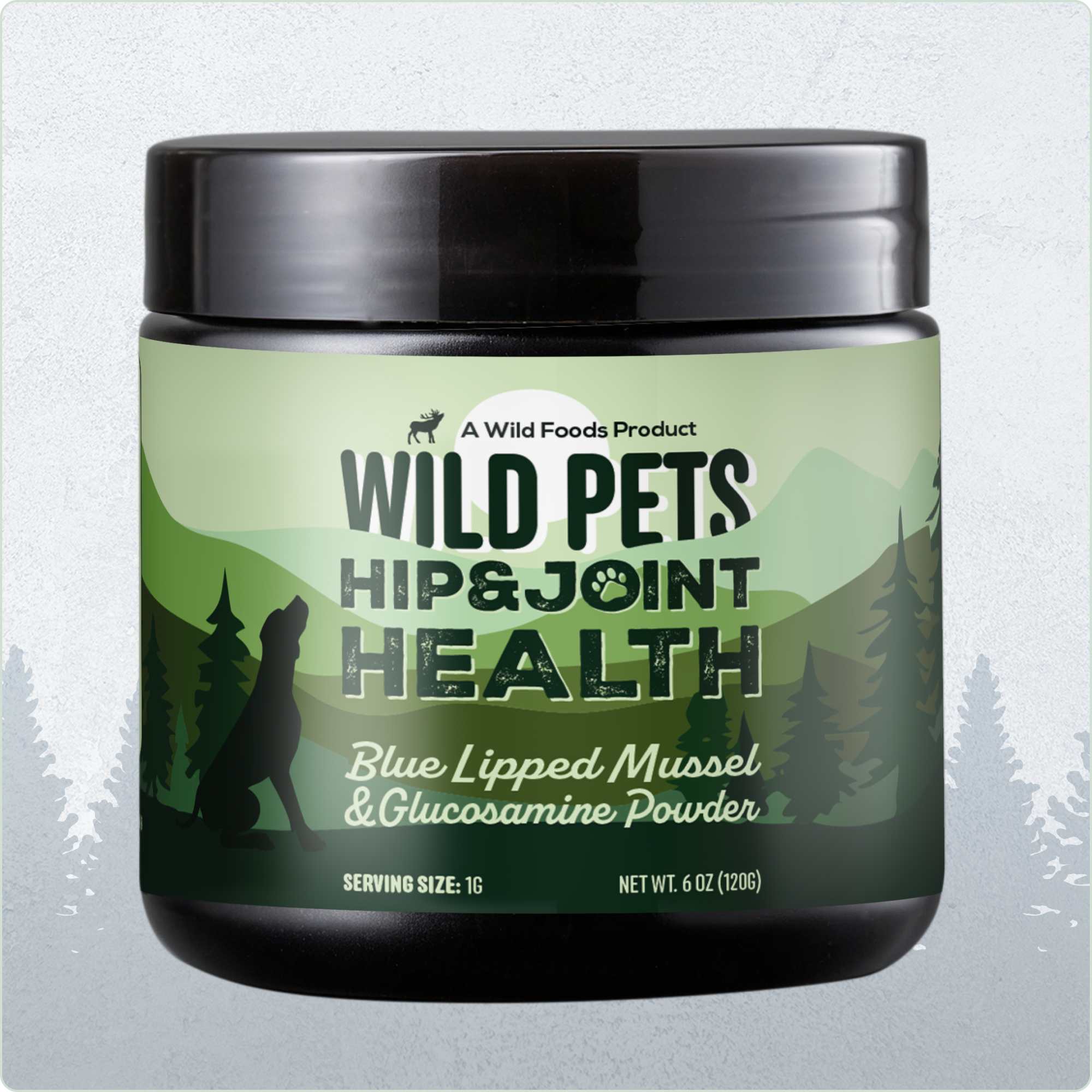 NEW!! Wild Pets Blue Lipped Mussel & Glucosamine Powder for Hip & Joint Health –  120g