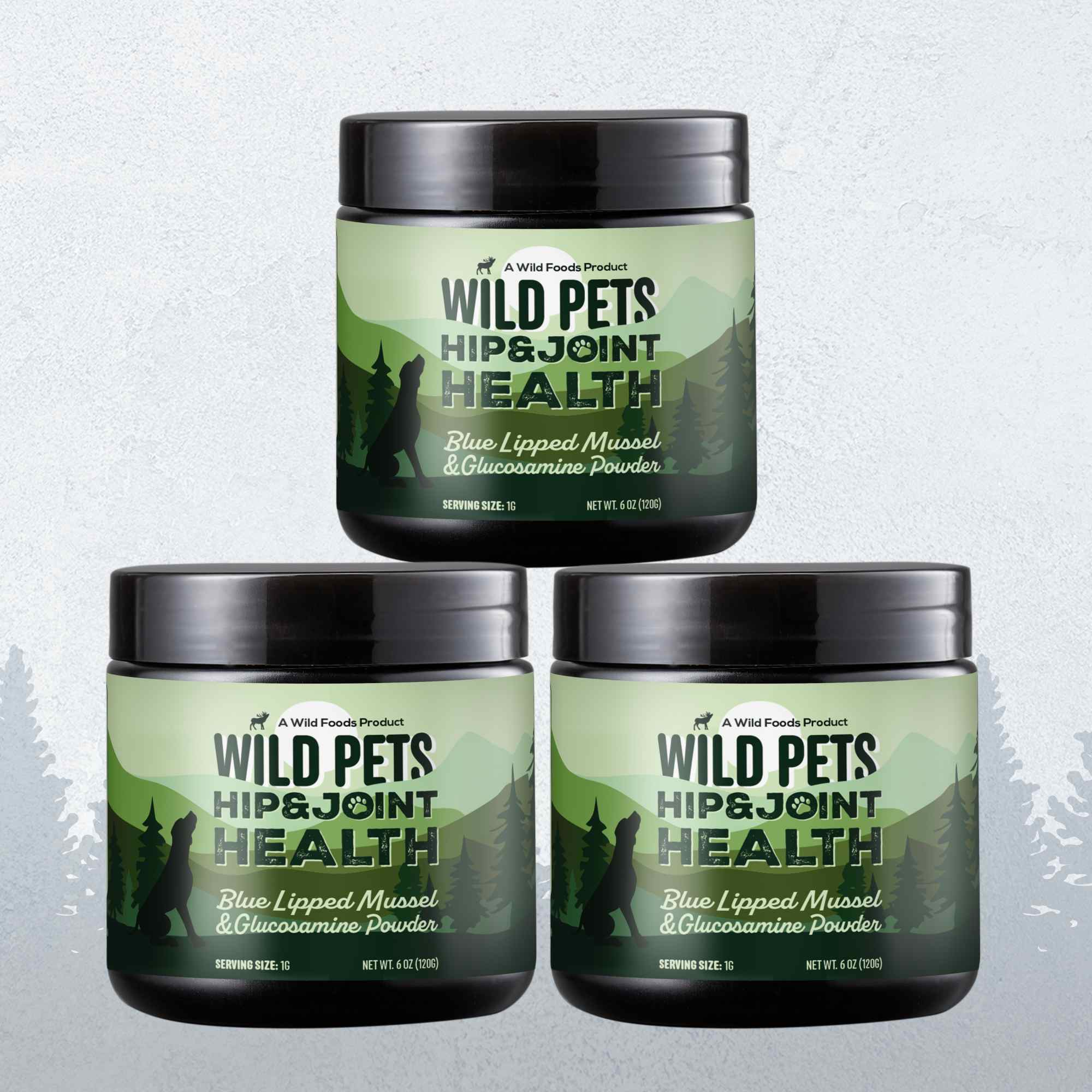 NEW!! Wild Pets Blue Lipped Mussel & Glucosamine Powder for Hip & Joint Health –  120g