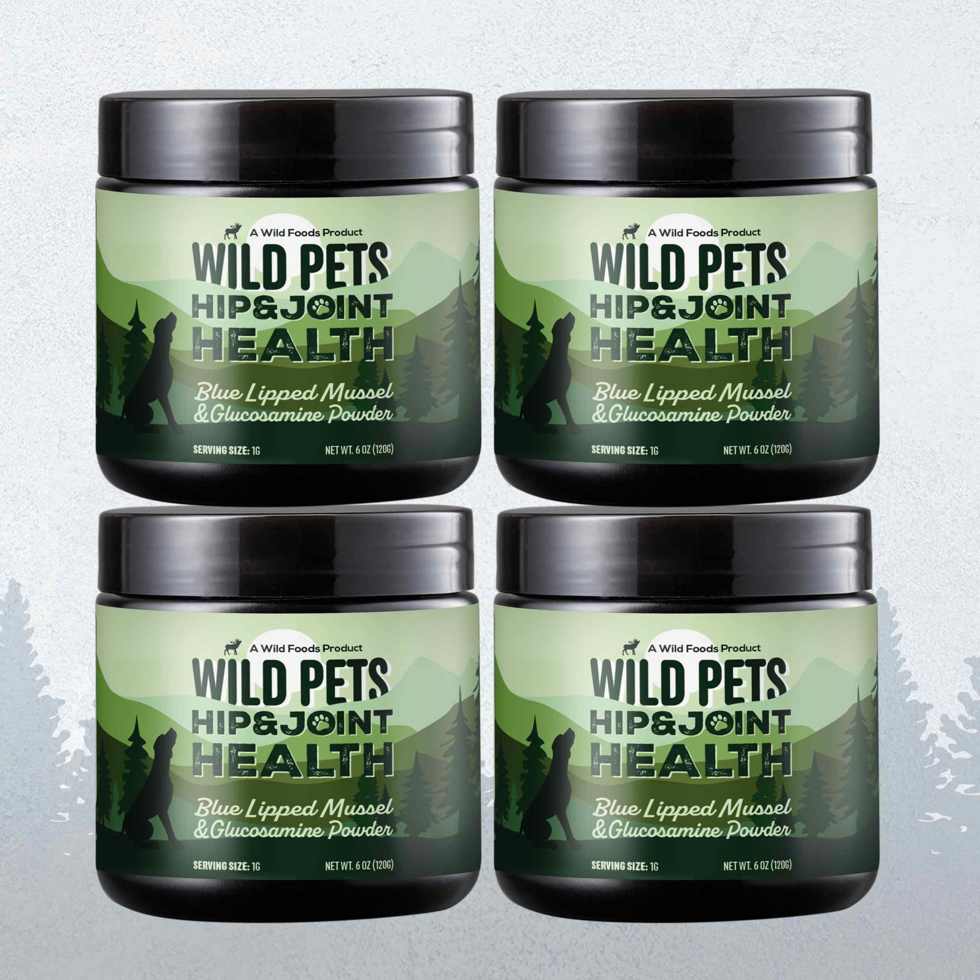 NEW!! Wild Pets Blue Lipped Mussel & Glucosamine Powder for Hip & Joint Health –  120g