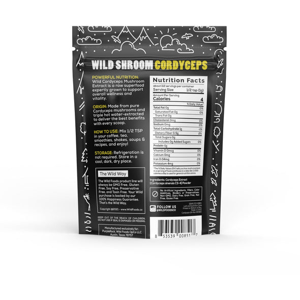Wild Cordyceps Mushroom Extract 10:1 Wholesale Case of 10 Wholesale Wild Foods   