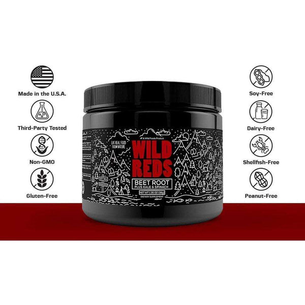 Wild Reds Powder Natural Pre-Workout Energy Mix 5.8oz  Wild Foods   