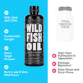 Wild Fish Oil, 16oz, Omega-3 Wholesale Case of 6 Wholesale Wild Foods   