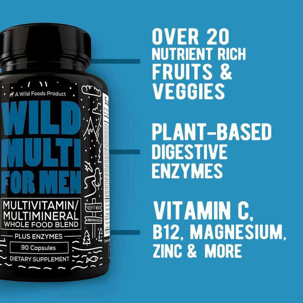 Whole Food Daily Multivitamin for Men case of 12 Wholesale Wild Foods   