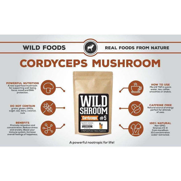 Wild Cordyceps Mushroom Extract 10:1 Wholesale Case of 10 Wholesale Wild Foods   