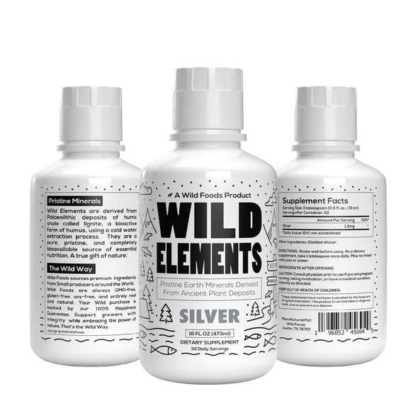 Wild Elements Pristine Earth Minerals Derived From Ancient Plant Deposits Minerals Wild Foods Silver 16oz  