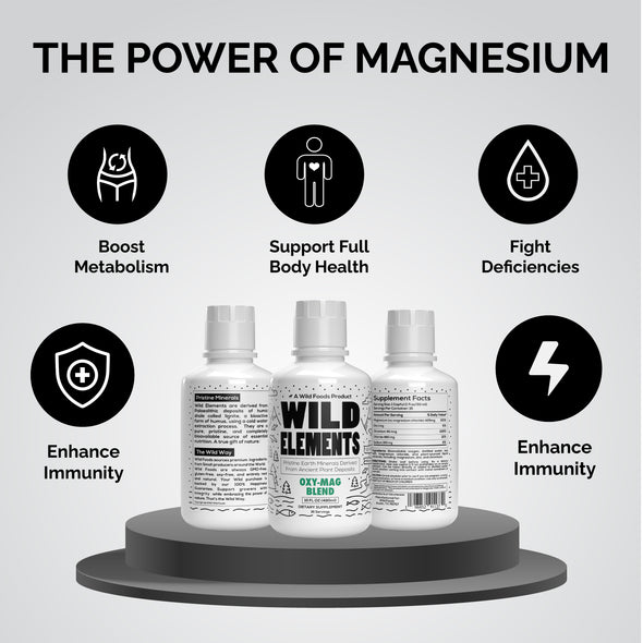 Oxy-Mag: Oxygen & Magnesium Minerals Blend - Case of SIX Wholesale Wild Foods   