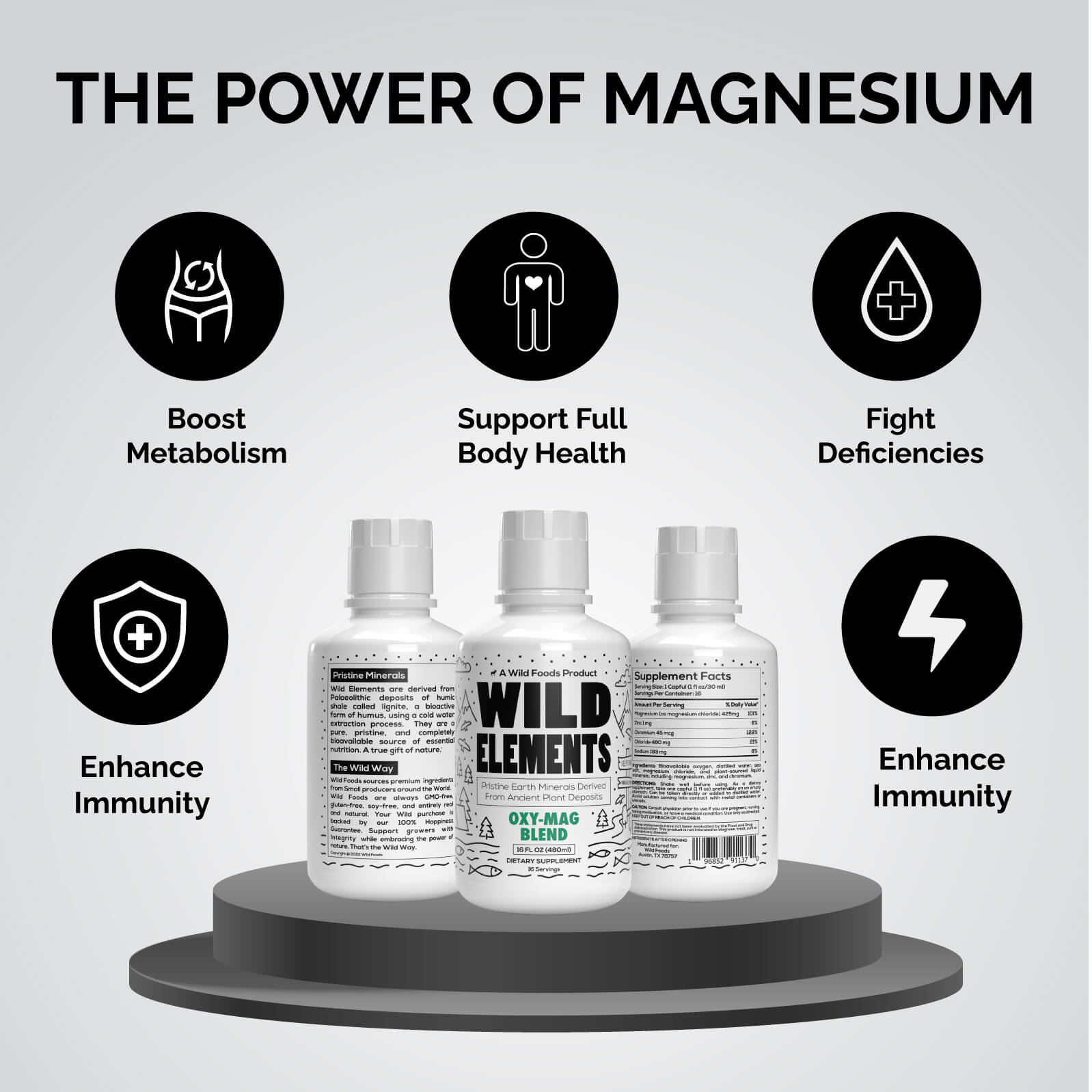 Oxy-Mag: Magnesium Minerals Blend Derived From Ancient Plants Supplements Wild Foods   