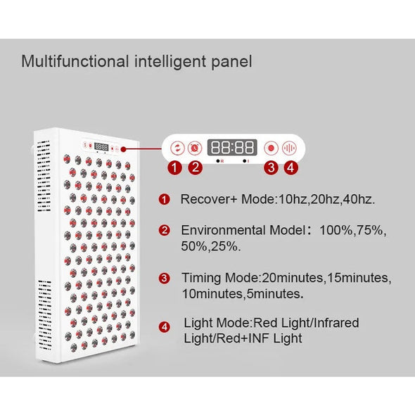 Noble Red 600W Light Therapy Panel  - 660nm to 850nm Red and Infrared Light Red Light Wild Foods   